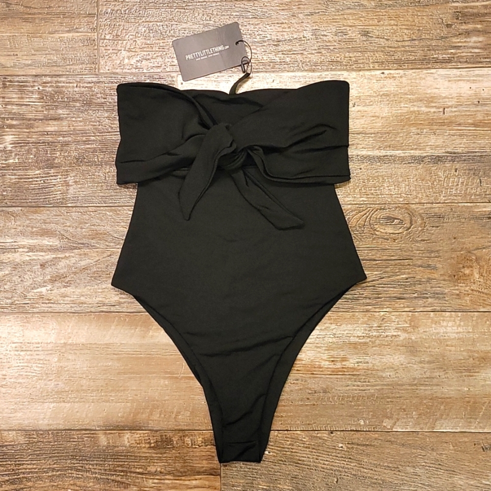 PrettyLittleThing Black One Piece Swimsuit